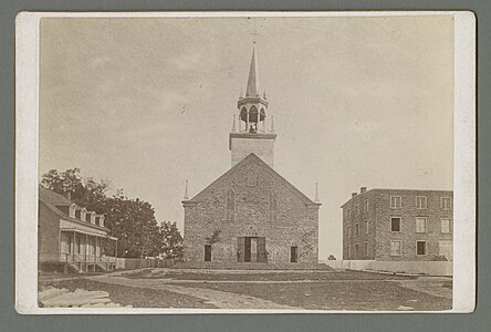 La première église Sainte-Cécile.