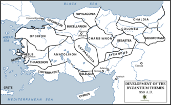 Karte des byzantinischen Anatolien