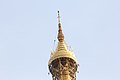 A closeup of Shwedagon Pagoda's hti