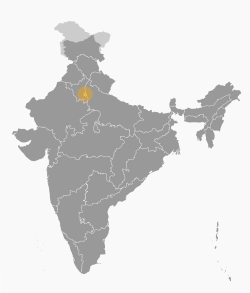 Location of Delhi in India