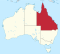 Lage von Queensland