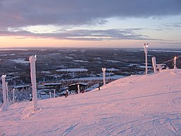 Slalombackar i Ruka.