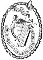 United Irish Symbol with the text "Equality — It is new strung and shall be heard"