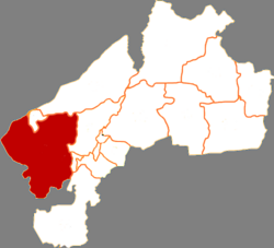 斉斉哈爾市中の竜江県の位置