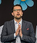 Åkesson under sitt tal i Almedalsveckan 2017