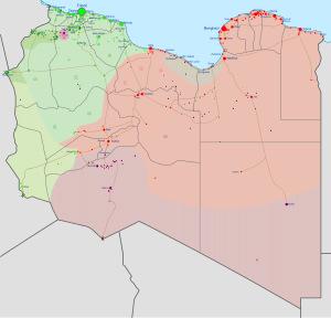 リビア内戦地図