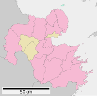 中津城の位置（大分県内）