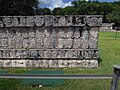 Detail of tzompantli at Chichen Itza