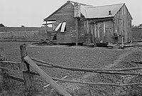 Trapperův dům, Plaquemines Parish, Louisiana, 1935