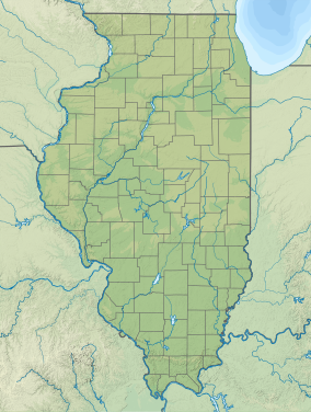 Map showing the location of Lincoln Home Site