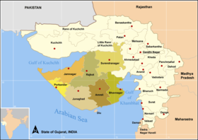 Localisation de District de Surendranagarસુરેન્દ્રનગર જિલ્લો