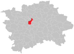 Location of New Town in Prague