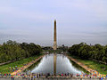 Lincoln Memorial Reflecting Pool before reconstruction in April 2010