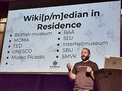 En av WMSE:s anställda berättade om Wikimedian in Residence-initiativet på konferensen Digikult i Göteborg.