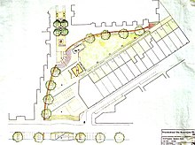 Het oorspronkelijke ontwerp voor het Kortenaerplein in stadsdeel De Baarsjes (1998, Amsterdam) van Ir. Wient Mulder