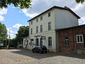 Empfangsgebäude des Bahnhofs Rheinsberg (Mark)