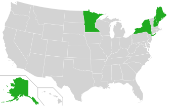 Cloudberry distribution in US, Map