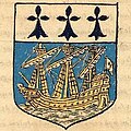 Anciennes armoiries de Brest selon l'Armorial de la planche (1668)