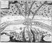 Map of Paris in 508 AD, at the time of the first Frankish kings, the second of eight chronological maps of Paris from Nicolas de La Mare's Traité de la police, as drawn in 1705. (BNF Gallica)