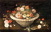 Jan Brueghel mł., Misa z kwiatami (ok. 1630)