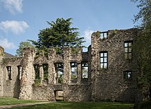 a contemporary photograph depicting the ruins of the 16th-century Cavendish House