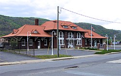 Old Clinchfield Depot in Erwin which is now a public library.