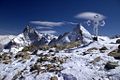 Blick uf z Matterhoru und d Dent d'Hérens vo dr Tête Blanche