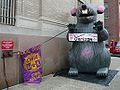 Image 14AFL–CIO unions protest outside Verizon headquarters in Philadelphia using a giant inflatable rat.