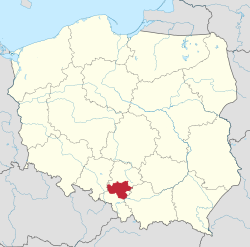 Location on the map of Poland