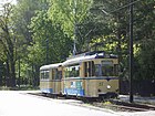 Zug der Woltersdorfer Straßenbahn in der Berliner Straße, 2005