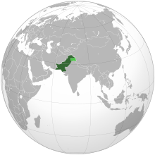 Location of Pakistan