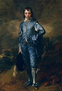 The Blue Boy (1770), featuring lapis lazuli, indigo, and cobalt colourants,[29]