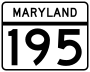 Maryland Route 195 marker