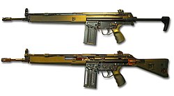 Heckler & Koch G3A4 (yllä) ja G3A3 (alla)