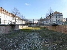 Rekonstruierter Abschnitt an der Yorckstraße ohne Wasser