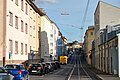 Petrinistraße mit Blick auf die Universitätsklinik