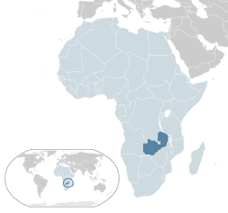 Sambian sijainti Afrikassa (merkitty vaaleansinisellä ja tummanharmaalla) ja Afrikan unionissa (merkitty vaaleansinisellä).