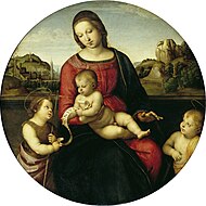 拉斐爾的《特拉諾瓦聖母（英语：Terranuova Madonna）》，直徑87cm，約作於1505年，1854年購入，來自特拉諾瓦公爵的收藏[33]