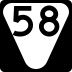 State Route 58 marker