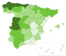 Nombre de têtes, par province, lors du recensement de 1999.