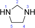 Az imidazolidin szerkezeti képlete