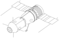 Soyuz A manned spacecraft concept (1963). It was to have been part of the 'Soyuz A-B-C' circumlunar complex