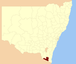 Contea di Bombala – Mappa