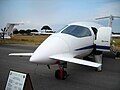 Closeup af Piaggio P.180 Avantis canardvinger