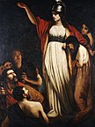 Boudicca in John Opies Gemälde Boadicea Haranguing The Britons