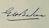 signature de George Harold Baker