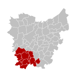 Arrondissement di Oudenaarde – Mappa