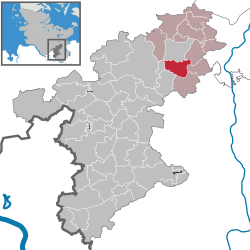 Elhelyezkedése Schleswig-Holstein térképén