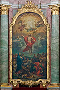 Tableau du maître-autel représentant l'Ascension par le peintre Anton Raphael Mengs.