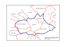 Antico Territorio del feudo di Fabrizia nel Marchesato dei Carafa nel '700